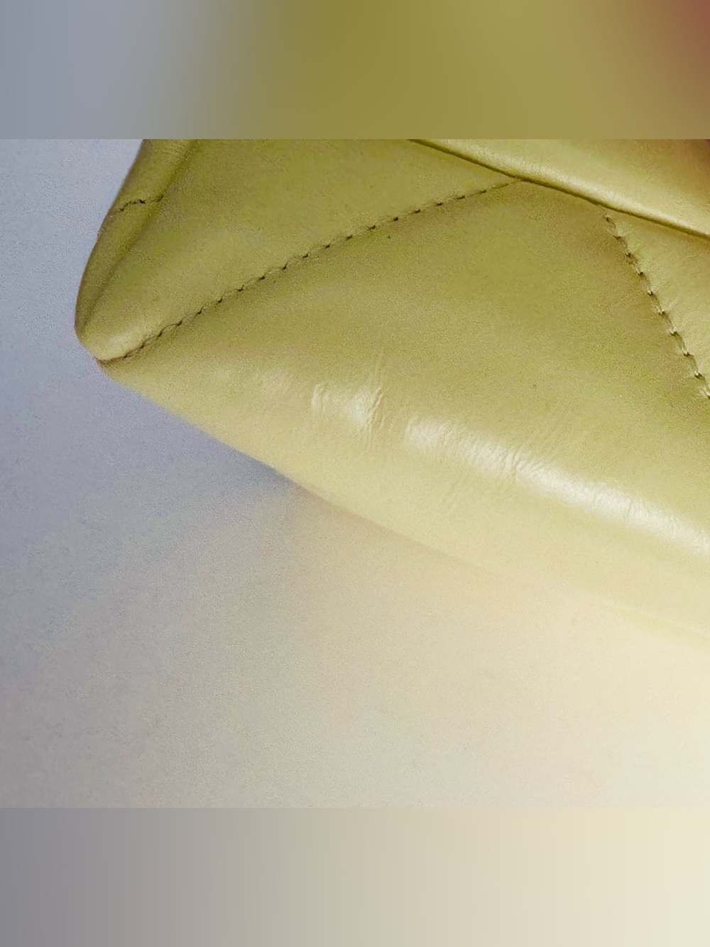 Tory Burch Small Kira Diamond Quilt Shoulder Bag Pale Yellow Frozen Zest NWOT - Picture 10 of 14